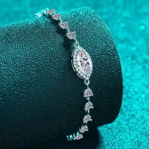 1 Carat Moissanite 925 Sterling Silver Bracelet